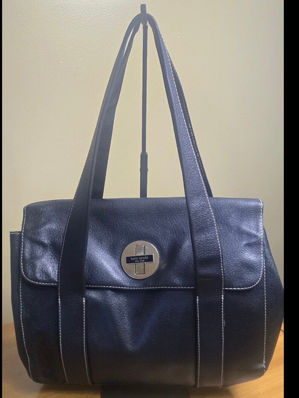 Kate Spade Leather Turnlock Handbag Shoulder Bag